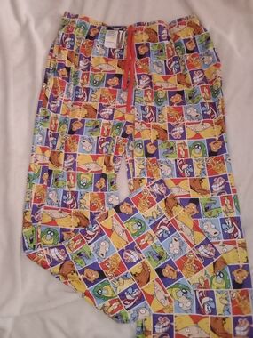 Nick Nickelodeon Cartoon Character Multicolor Pajama Pants Men's Size 2X